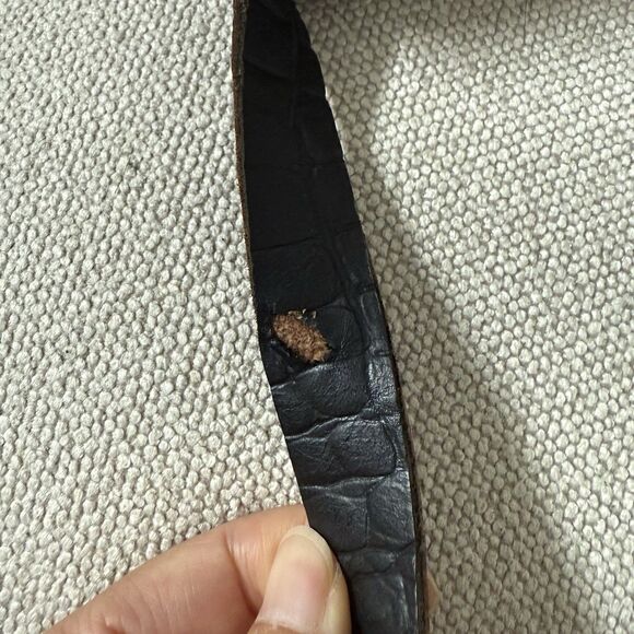 Unisex Crocodile Leather Envelope Shoulder Bag Handmade Unlined Raw Edge Craft - Picture 10 of 16